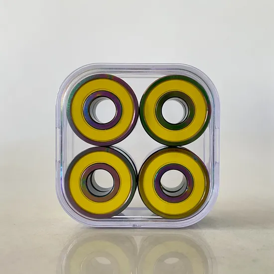 Colorful-Titanium-Coated-Deep-Groove-Ball-Bearings-for-Skate-6-Ball-Si3n4-Ceramic-Bearings