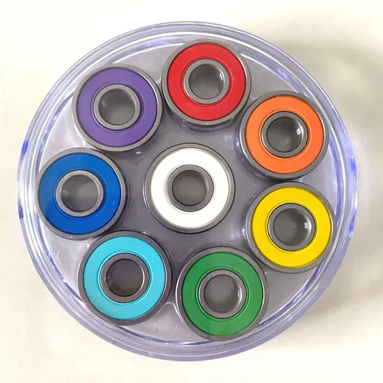 Colorful-Titanium-Coated-Deep-Groove-Ball-Bearings-for-Skate-6-Ball-Si3n4-Ceramic-Bearings
